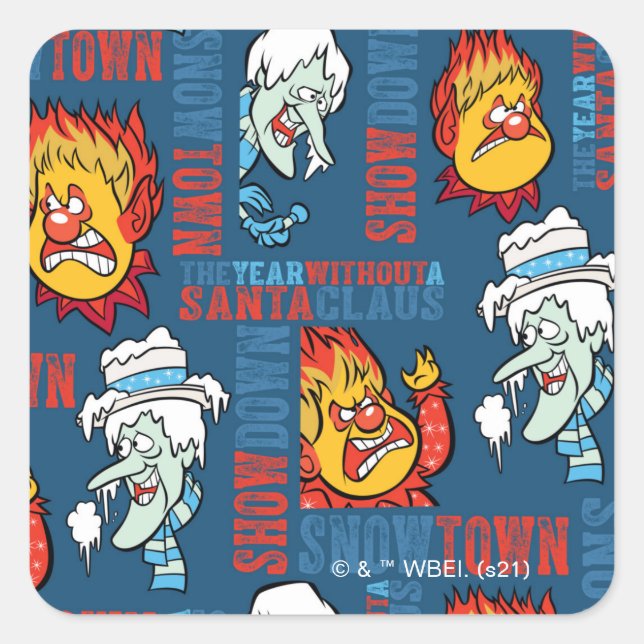 THE YEAR WITHOUT A SANTA CLAUS™ Snowtown Showdown Square Sticker (Front)