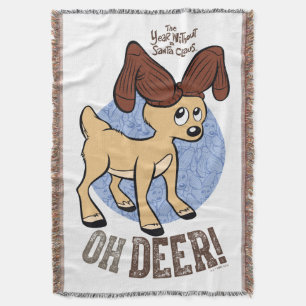 THE YEAR WITHOUT A SANTA CLAUS™ Vixen "Oh Deer" Throw Blanket