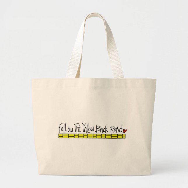 The Yellow Brick Road Large Tote Bag (Front)