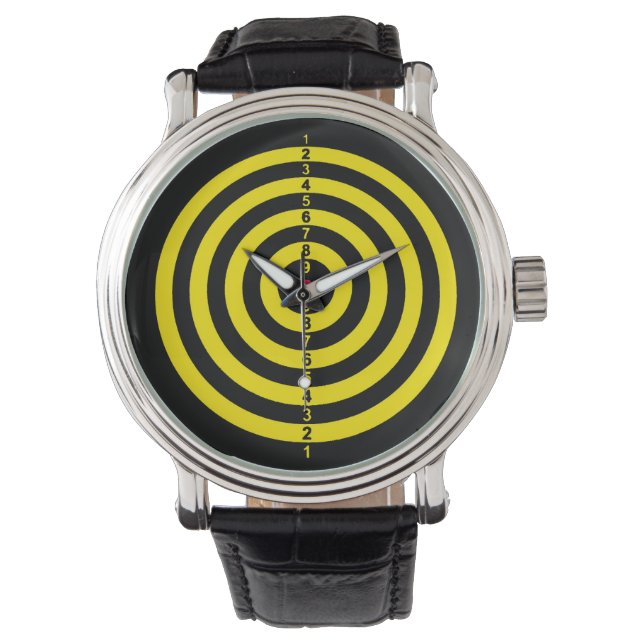 The Yellow Dart Board Watch (Front)