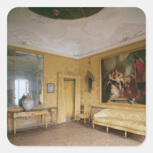 The Yellow Drawing Room, Ca' Rezzonico Square Sticker