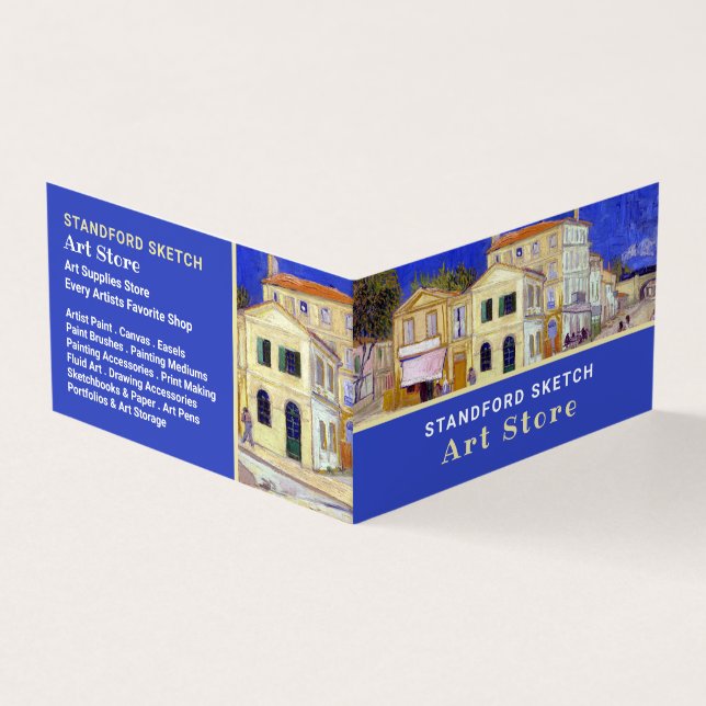 The Yellow House By Van Gogh, Art Supplies Store Business Card (Outside)