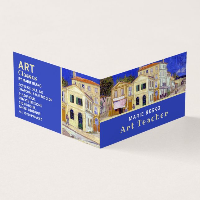 The Yellow House By Van Gogh, Art Teacher Business Card (Outside)