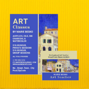 The Yellow House By Vincent Van Gogh, Art Classes Flyer