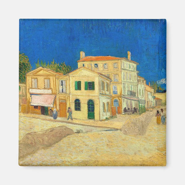 The Yellow House by Vincent Van Gogh Magnet (Front)