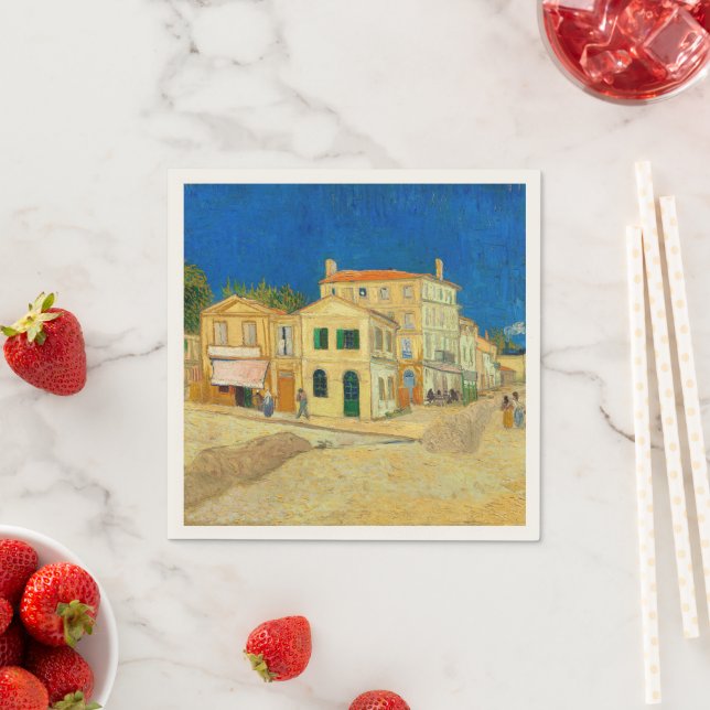 The Yellow House by Vincent Van Gogh Napkin (Insitu)