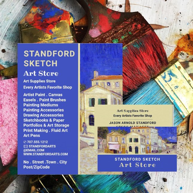 The Yellow House, Van Gogh, Art Supplies Store Business Card (Creator Uploaded)