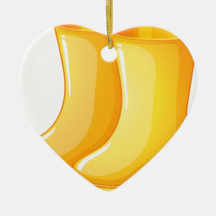 The yellow rubber boots ceramic tree decoration