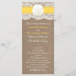 The Yellow Sand Dollar Wedding Collection Programs<br><div class="desc">The yellow sand dollar beach wedding collection is a stunning design featuring a lovely rustic burlap effect background with a romantic vintage white lace effect trim finished with a stunning sand dollar and yellow ribbon. These programs can be personalised for your special occasion and would make the perfect template for...</div>