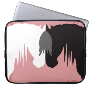 the yin and yang horses 15 inch laptop sleeve