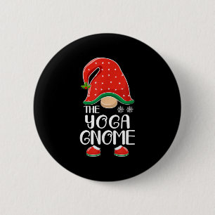The Yoga Gnome Elf Matching Family Group Christmas 6 Cm Round Badge