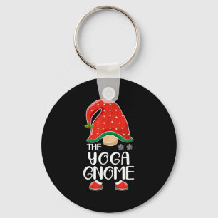 The Yoga Gnome Elf Matching Family Group Christmas Key Ring
