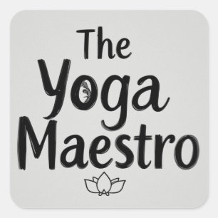 The yoga maestro square sticker