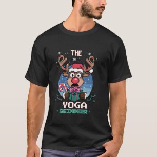 The Yoga Reindeer Christmas Matching Family  T-Shirt