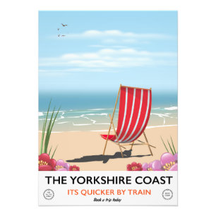 The Yorkshire coast vintage seaside poster