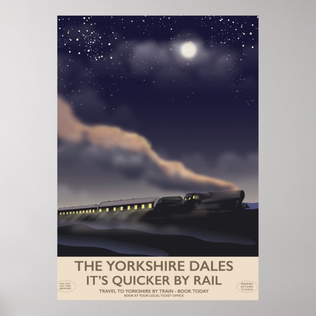 The Yorkshire Dales Railway poster (Front)