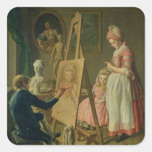 The Young Artist, c.1760 Square Sticker