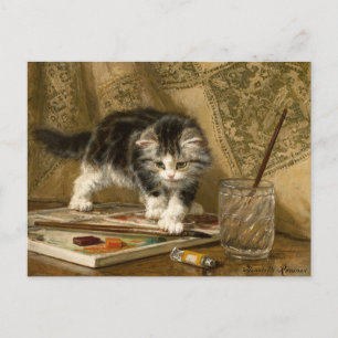 The Young Artist   Henriëtte Ronner-Knip Postcard