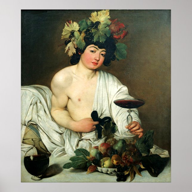 The Young Bacchus, Caravaggio Poster (Front)
