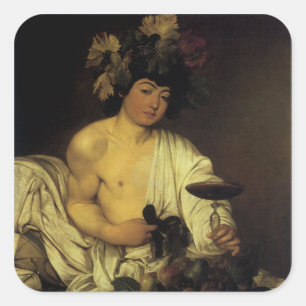 The Young Bacchus Square Sticker