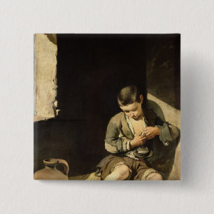 The Young Beggar, c.1650 15 Cm Square Badge