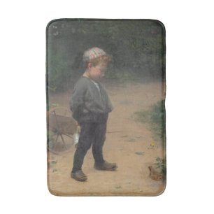 The Young Biologist With a Frog (by Paul Peel) Bath Mat