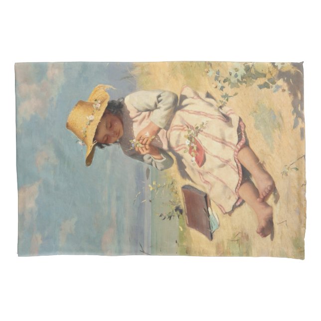 The Young Botanist (by Paul Peel) Pillowcase (Front-Left)