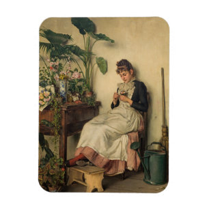 The Young Florist (by Carl Zewy) Magnet