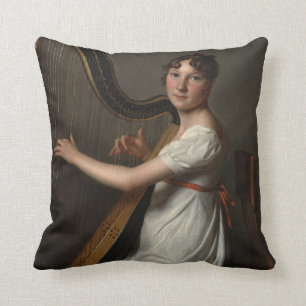 The Young Harpist 1804-1806 Cushion
