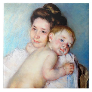 The Young Mother, Cassatt Ceramic Tile