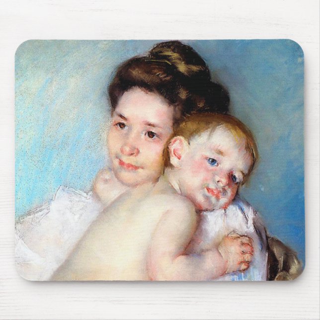 The Young Mother, Cassatt Mouse Pad (Front)