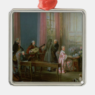 The Young Mozart at the clavichord Metal Tree Decoration