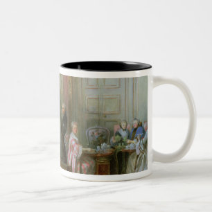 The Young Mozart at the clavichord Two-Tone Coffee Mug