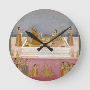 The young Mughal Emperor Muhammad Shah at a nautch Round Clock