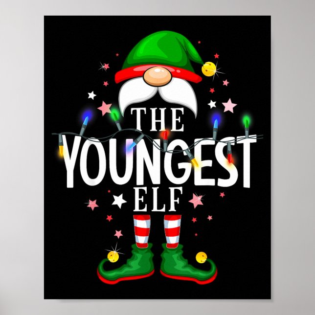 The Youngest Elf Christmas Family Pajama Party  Poster (Front)