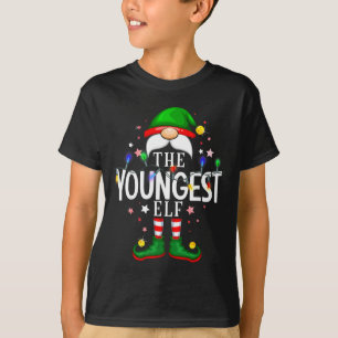 The Youngest Elf Christmas Family Pajama Party  T-Shirt