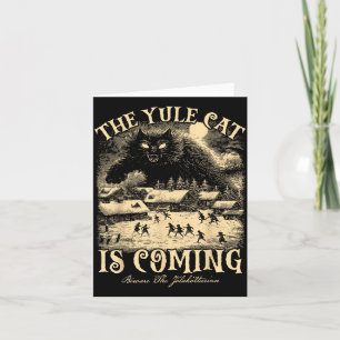 The Yule Cat Is Coming Gothic Christmas Winter Sol Card
