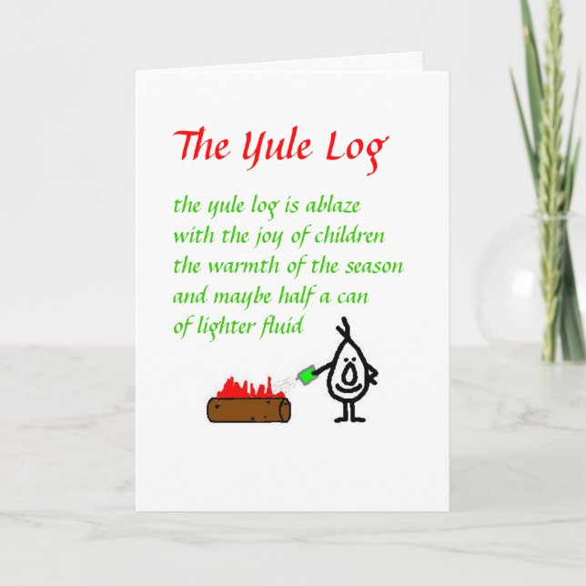 The Yule Log Holiday Card (Front)