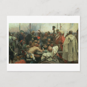 The Zaporozhye Cossacks writing a letter Postcard