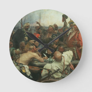 The Zaporozhye Cossacks writing a letter Round Clock