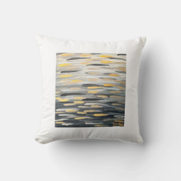 The Zebra Brushstrokes in White Throw Pillow