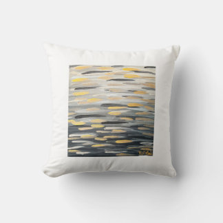 The Zebra Brushstrokes in White Throw Pillow
