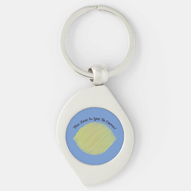 The Zest is Yet to Come Lemon Key Ring (Front)