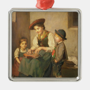 The Zither Player Metal Ornament