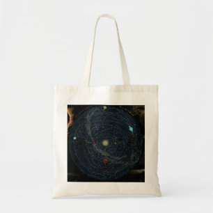 The Zodiac Light. Meteor Shower - Vintage Map Tote Bag