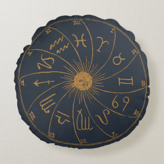 The Zodiac Wheel - Fortune Telling Round Cushion