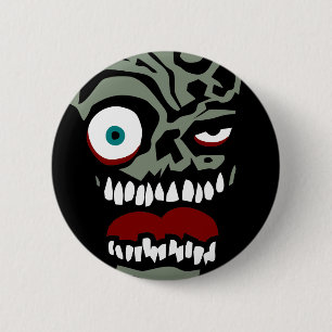 The Zombie face of doom 6 Cm Round Badge