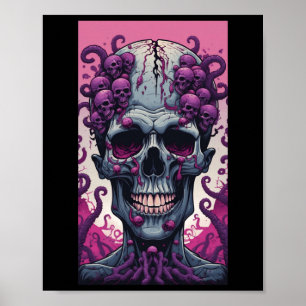 The Zombie Has Brain Covering Its Head  Poster