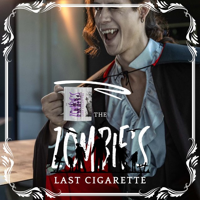 The Zombie's Last Cigarette Coffee Mug (The Zombie's Last Cigarette cover from The Beekeeper Store)