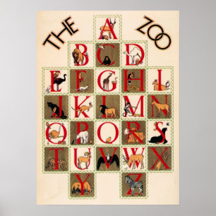 The Zoo Alphabet Poster